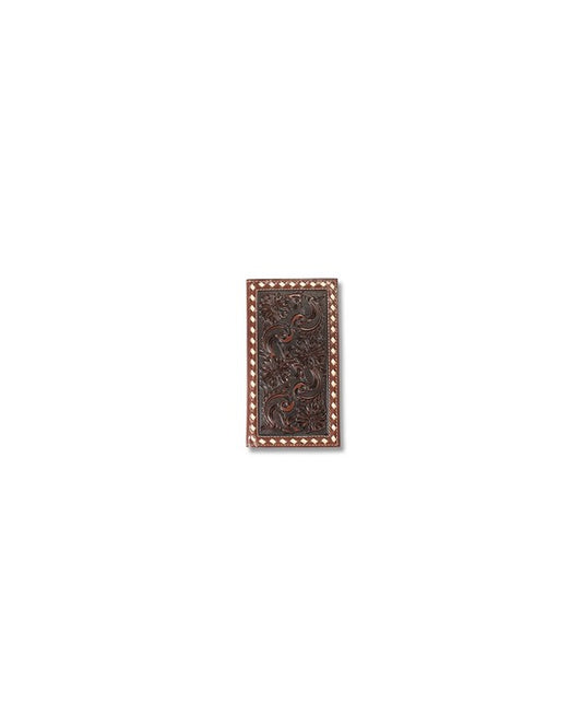 Ariat Men's Floral Embossed Buck Lace Rodeo Wallet