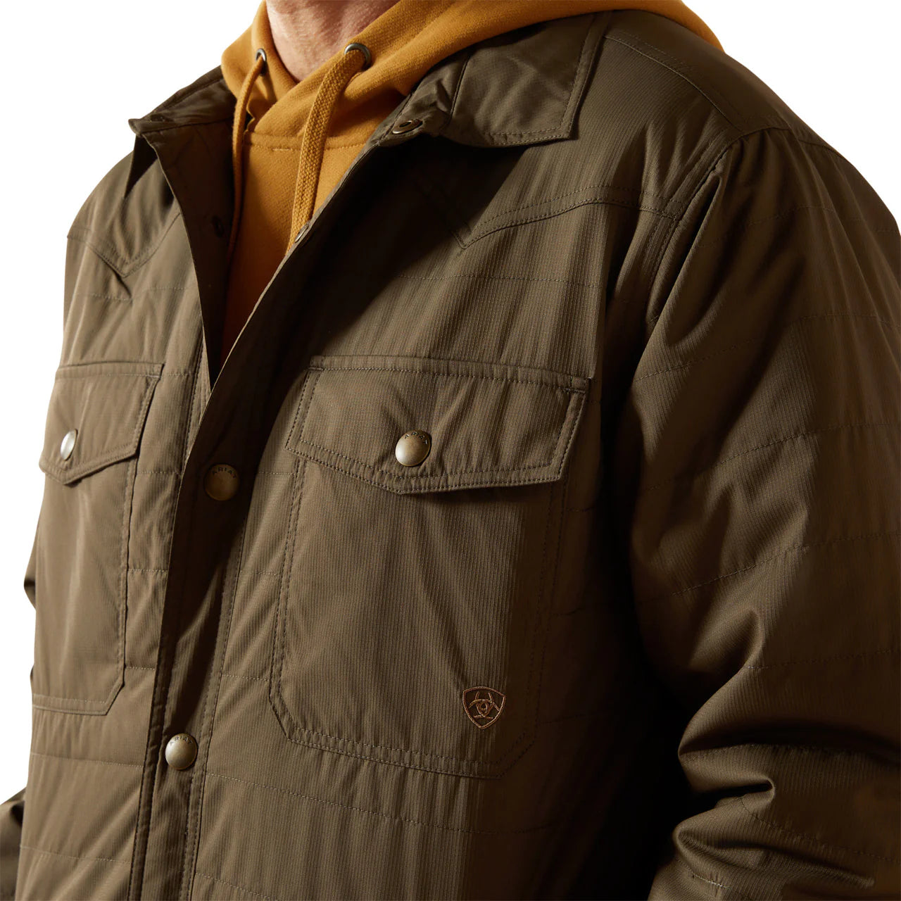 Ariat Mens Quilted Shirt Jacket Dark Green