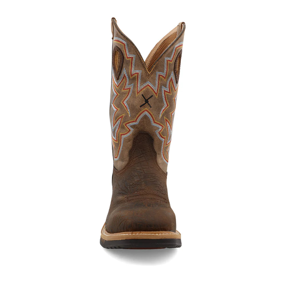 12" Western Work Boot - Taupe & Bomber - MLCA001