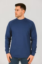 NKE FR LONG SLEEVE T-SHIRT - INDIGO