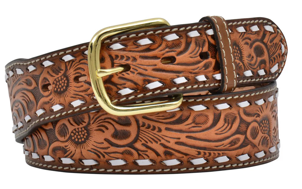3D Belt Company Men's Floral Embossed Belt - D3870
