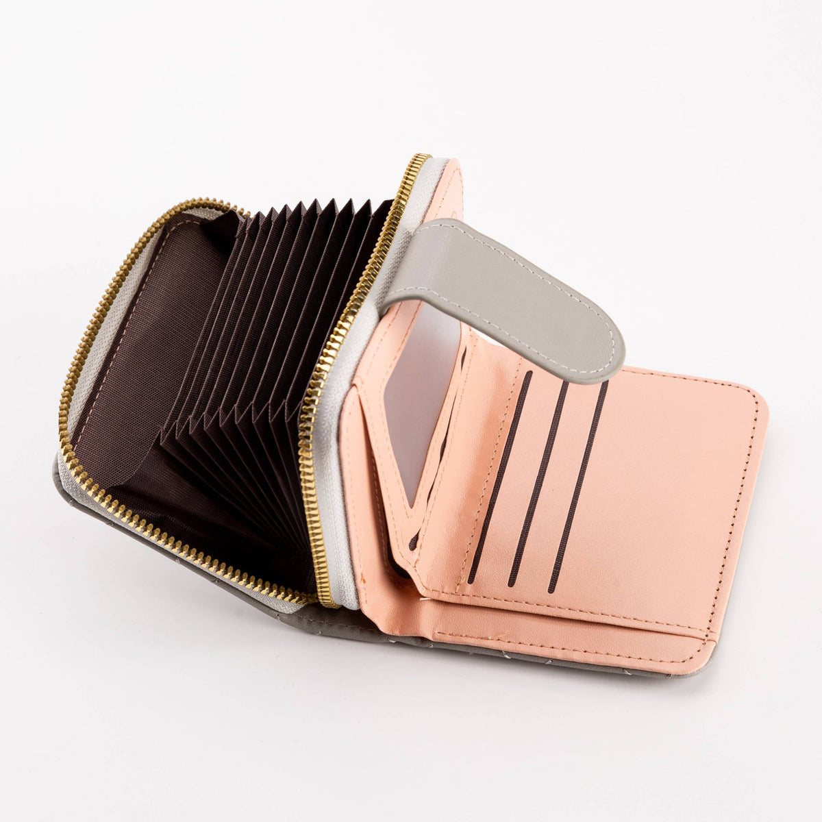 Hana - Diamond-Stitched Pattern Multi Slot  ID Window Wallet