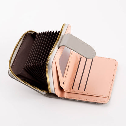 Hana - Diamond-Stitched Pattern Multi Slot  ID Window Wallet