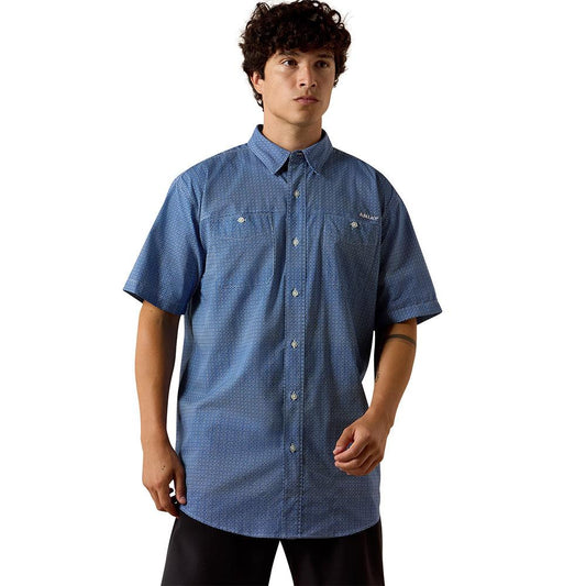 Ariat Men's Blue Quartz Print 360 Airflow Shirt