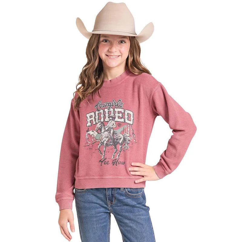 Girl’s Rose Rodeo Pullover from Rock & Roll Denim.