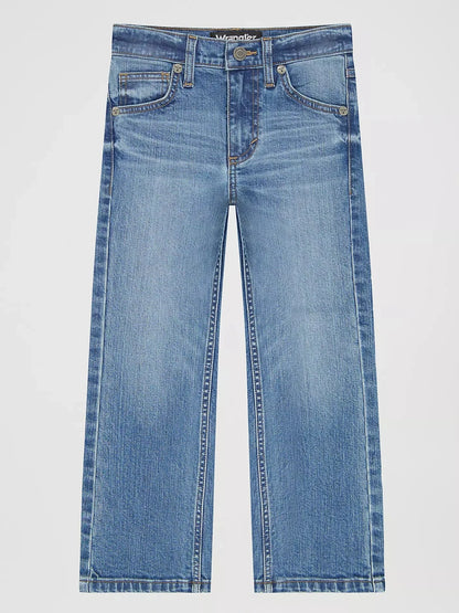 A pair of light blue denim jeans with a straight-leg fit, shown flat against a light gray background. The brand name 'Mendeley' is visible on the inner waistband label.