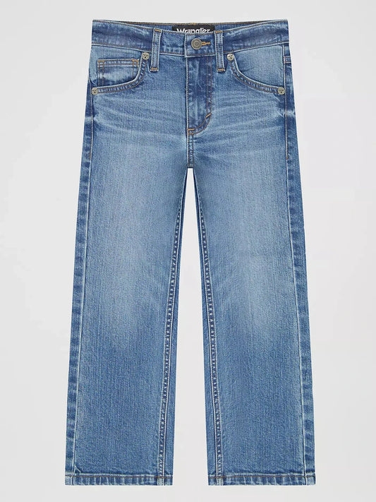 A pair of light blue denim jeans with a straight-leg fit, shown flat against a light gray background. The brand name 'Mendeley' is visible on the inner waistband label.