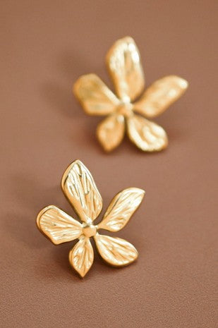 18k Waterproof Non-tarnish Stainless Steel Studs( flowers)