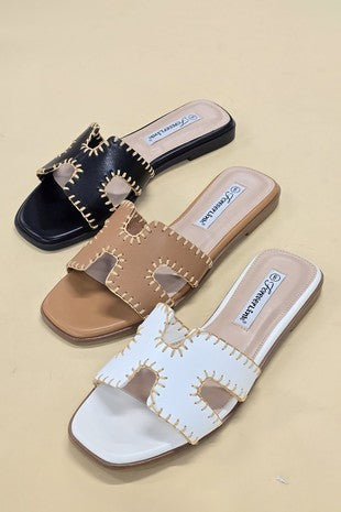 H Tan Sandals