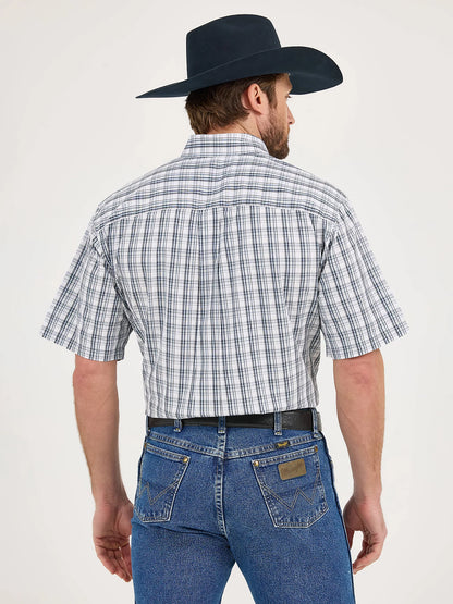 Wrangler® George Strait Collection One Pocket Short Sleeve Shirt - Blue - 2365407