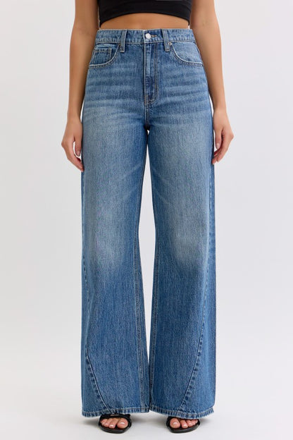Cello High Rise Wide Leg With Curved Side Seam