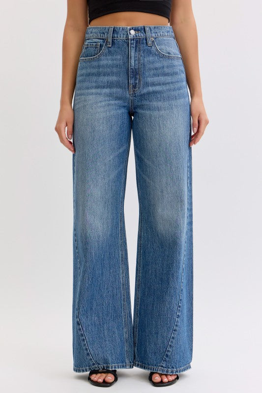 Cello High Rise Wide Leg With Curved Side Seam