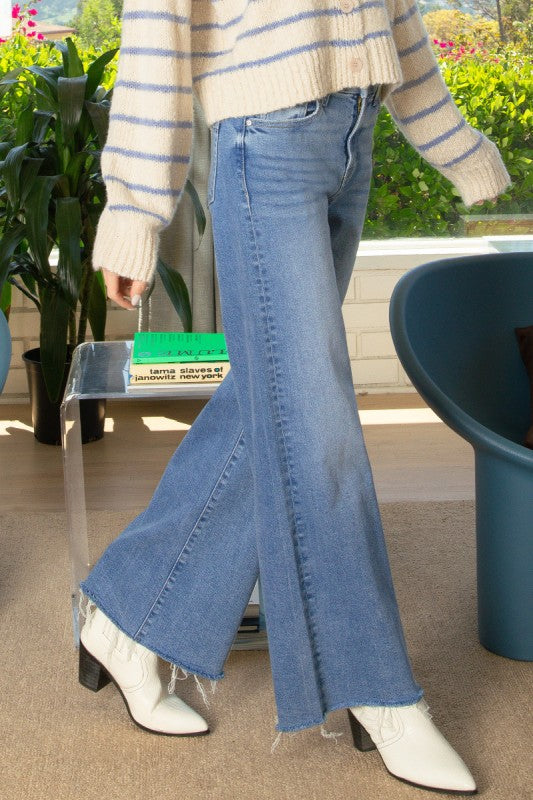 High Rise Flare Bottom Jeans