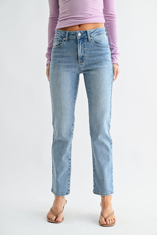 denim with a straight-leg fit that's flattering and effortlessly relaxed