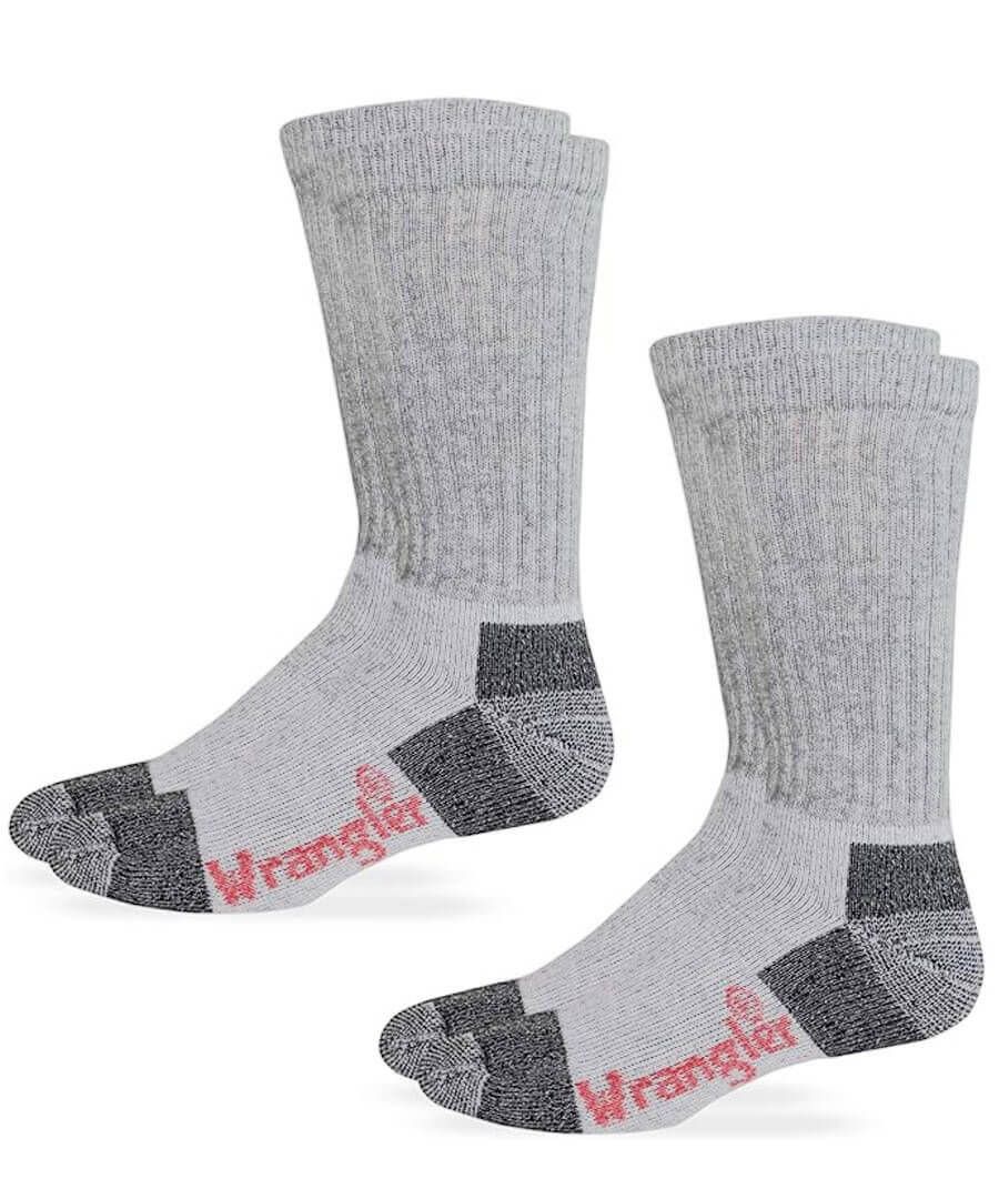 Wrangler Men's Riggs Steel Toe Cushion Cotton Boot Crew Socks