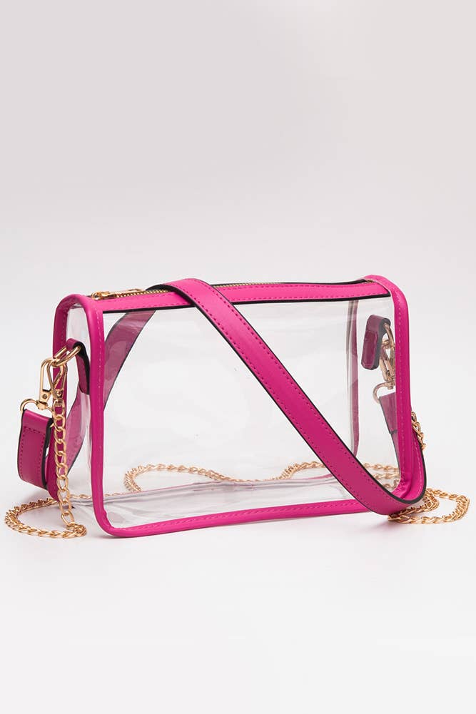 Hana - Clear Rectangle Stadium Concert Crossbody Bag