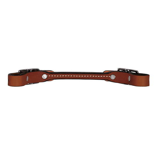 Bridle Leather Rounded Curb Strap, Brown