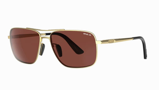 BEX PORTER AVIATOR SUNGLASS GLD/BRN