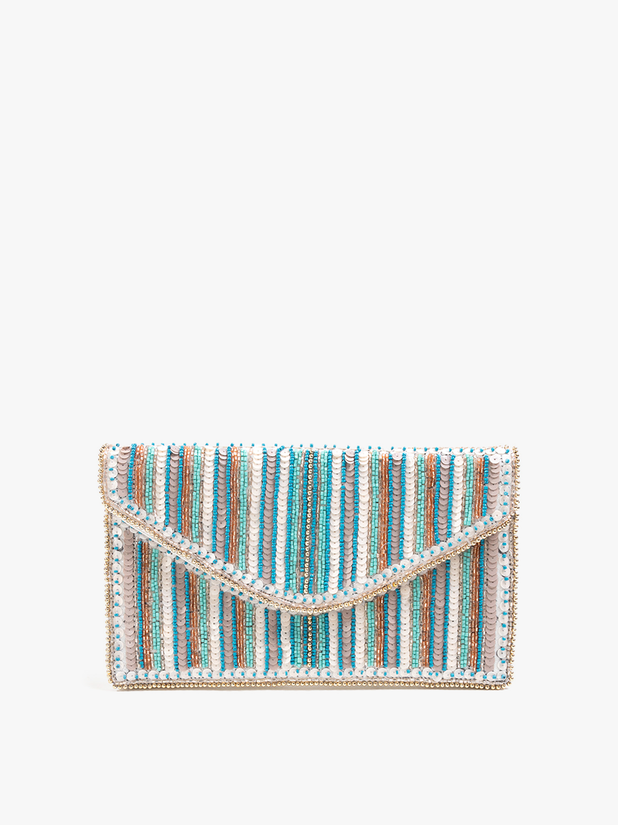 Jen & Co. - Livy Beaded Flapover Clutch/Crossbody | M2164