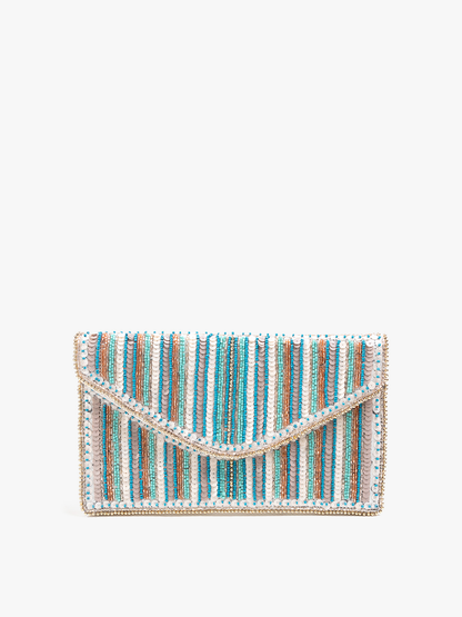 Jen & Co. - Livy Beaded Flapover Clutch/Crossbody | M2164
