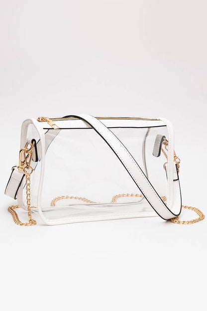 Hana - Clear Rectangle Stadium Concert Crossbody Bag