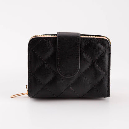 Hana - Diamond-Stitched Pattern Multi Slot  ID Window Wallet