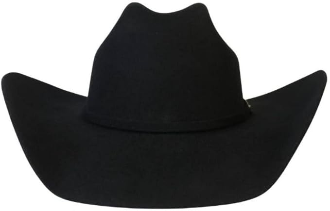 black cowboy hat with white background
