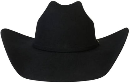 black cowboy hat with white background