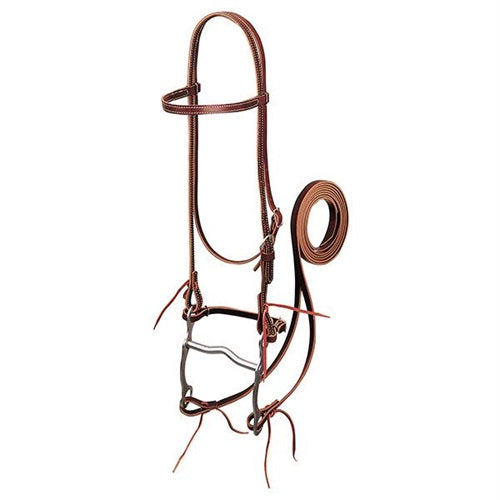 Latigo Leather Browband Bridle with Single Cheek Buckle-PONY