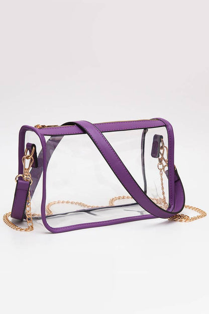 Hana - Clear Rectangle Stadium Concert Crossbody Bag