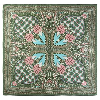 Hana - Bohemian Geometric Pattern Print Bandana Light Weight Scarf