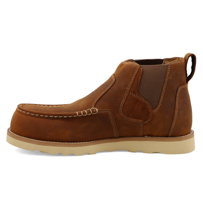 4" Work Chelsea Wedge Sole Boot - Oiled Saddle - MCAN001