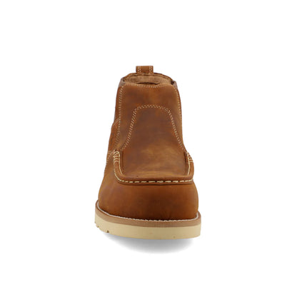 4" Work Chelsea Wedge Sole Boot - Oiled Saddle - MCAN001