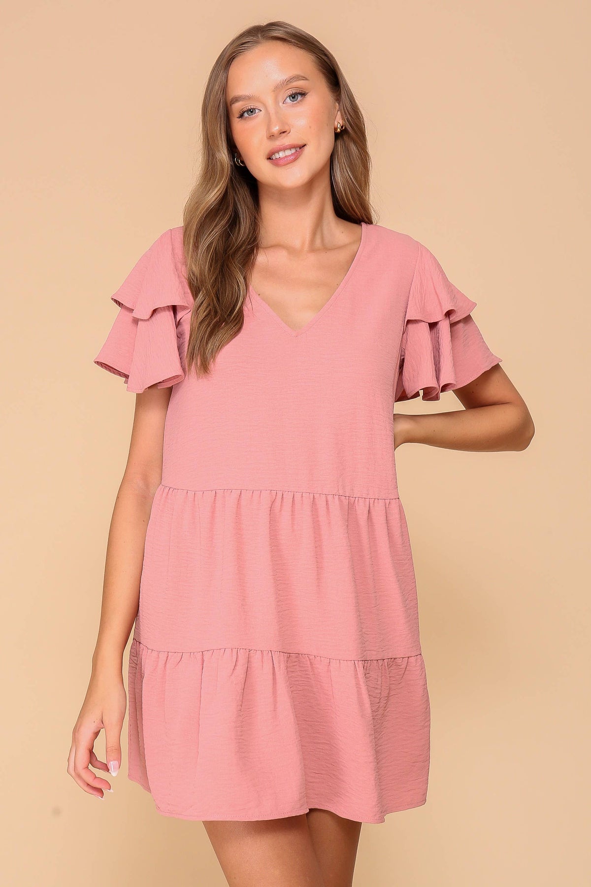 TIMING - Airflow Tiered Mini Dress