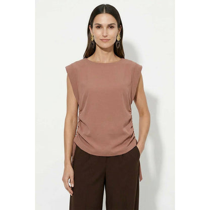 Naked Zebra - Ruched Side Short Sleeve Top