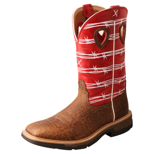 12" WESTERN WORK BOOT RUBY RED