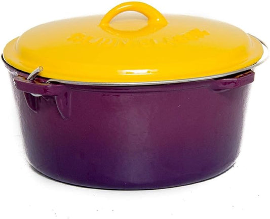 #6 PURPLE & GOLD DUTCH OVEN