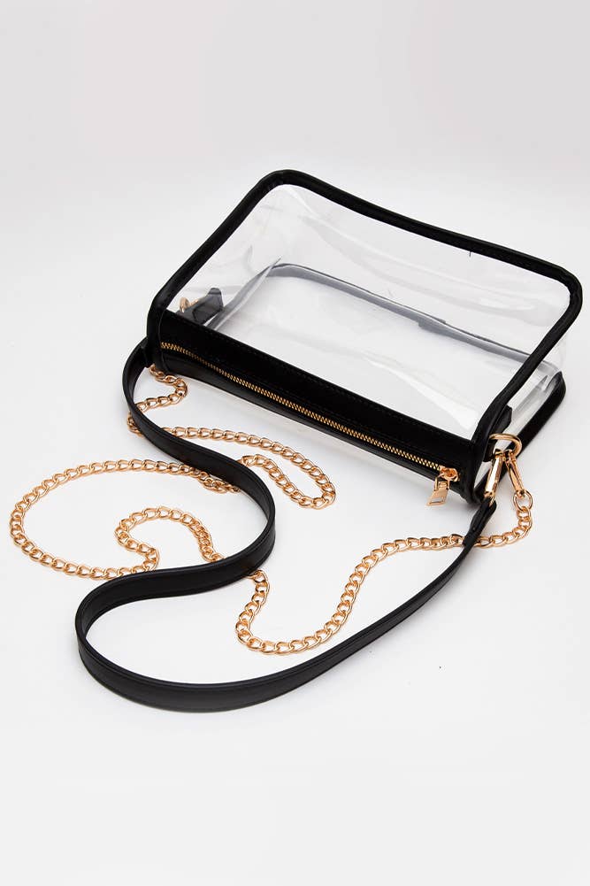 Hana - Clear Rectangle Stadium Concert Crossbody Bag