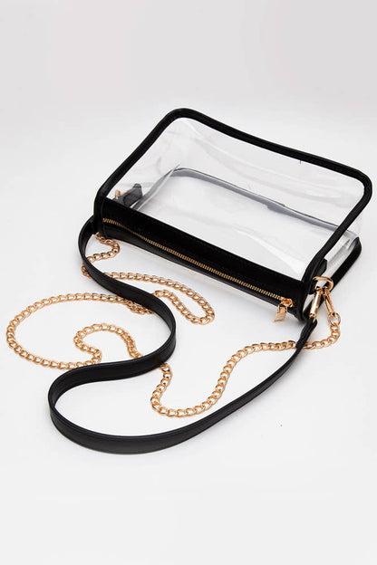 Hana - Clear Rectangle Stadium Concert Crossbody Bag