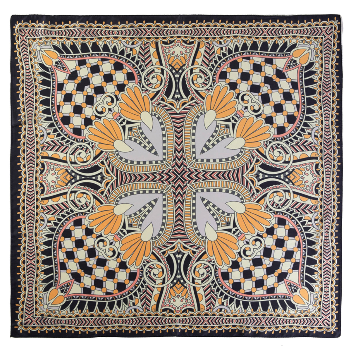Hana - Bohemian Geometric Pattern Print Bandana Light Weight Scarf