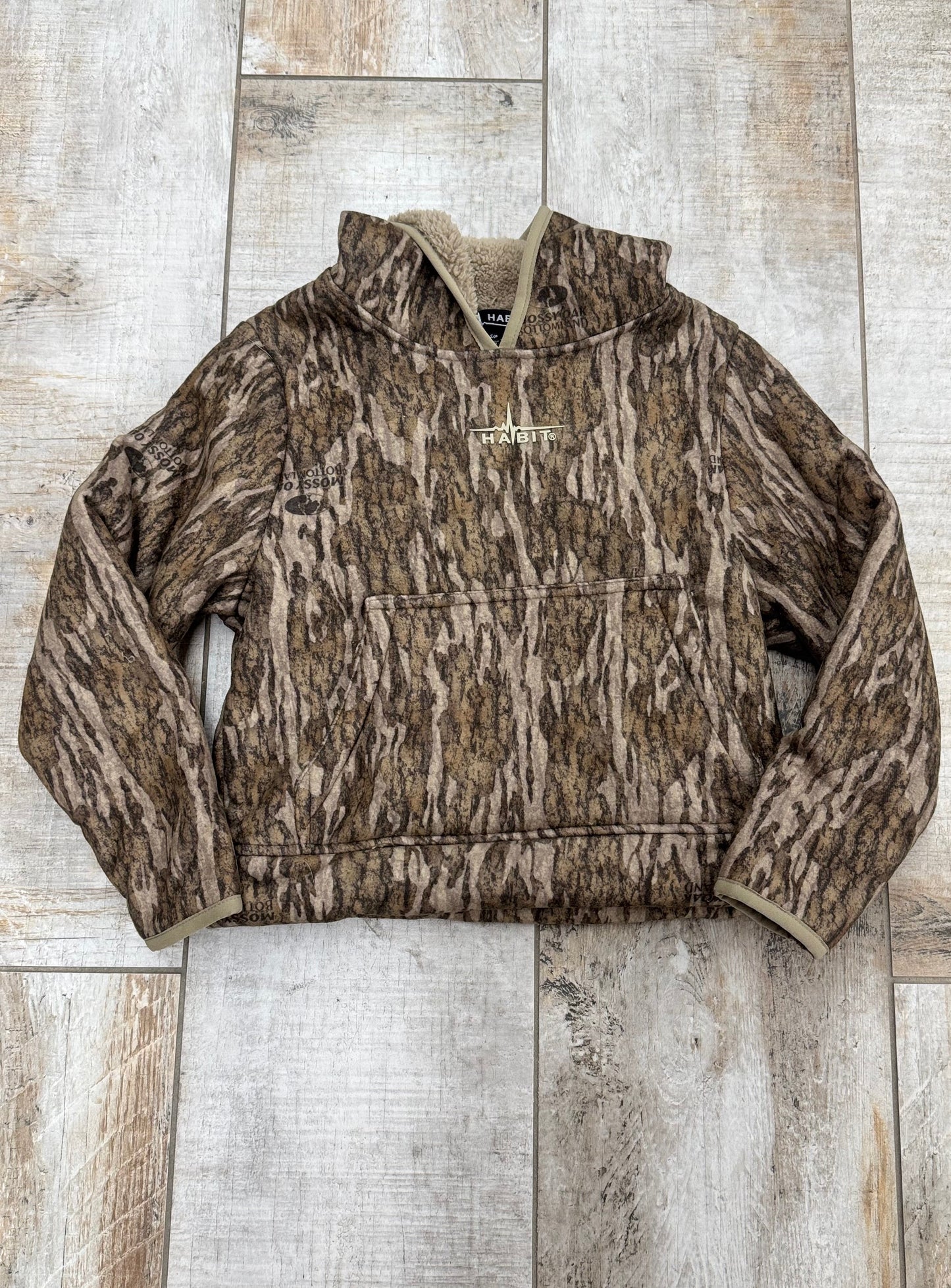 Habit - Bow String Sherpa Hoodie - Youth - Mossy Oak Bottomland Oak Bottomland
