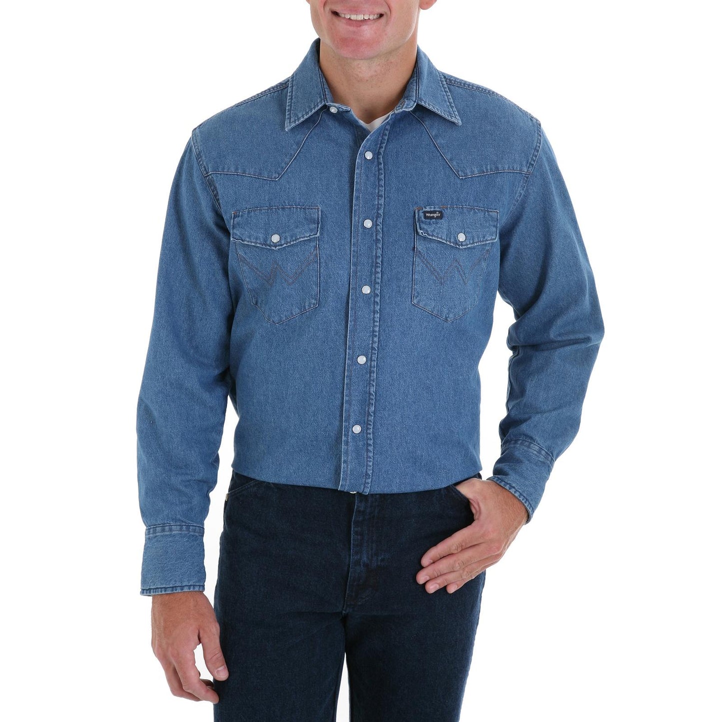 Mens Authentic Cowboy Cut® Work Shirt - Indigo