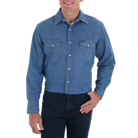 Mens Authentic Cowboy Cut® Work Shirt - Indigo
