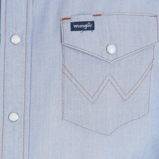 Mens Authentic Cowboy Cut® Work Shirt - Chambray - 1070130MW