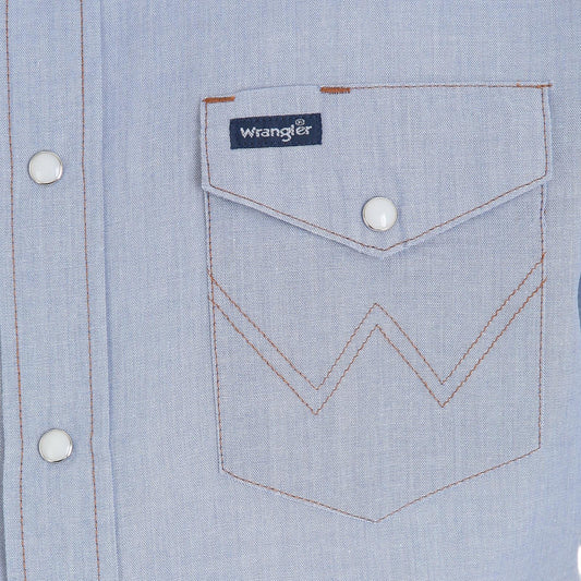 Mens Authentic Cowboy Cut® Work Shirt - Chambray - 1070131MW