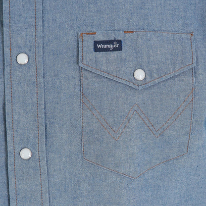 Mens Authentic Cowboy Cut® Work Shirt - Chambray - 1070136MW