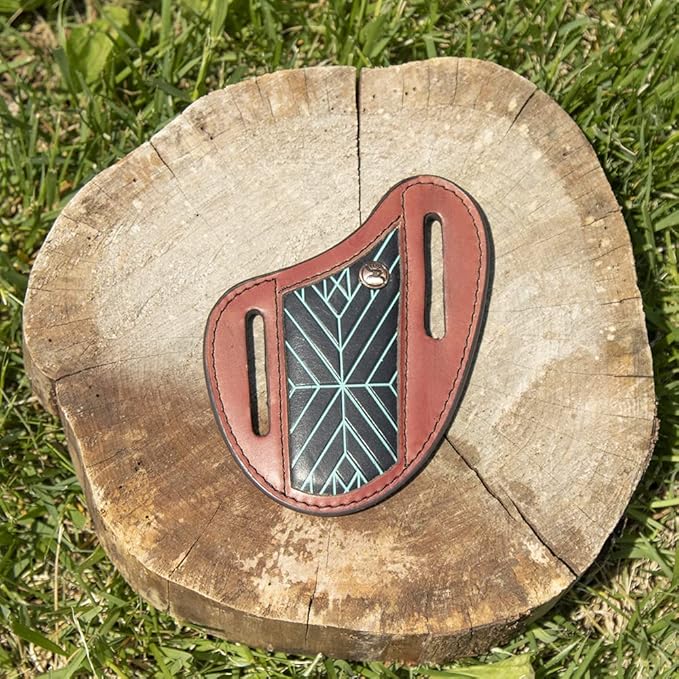 HOOEY Unisex Neon Moon Southwestern Pancake Knife Sheath Black/Turquoise One Size