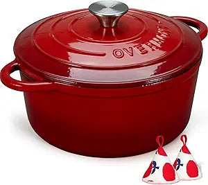 #5 RED DUTCH OVEN ENAMEL