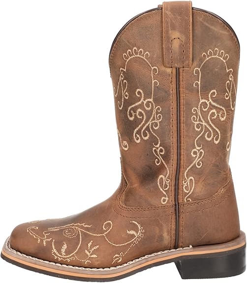 Smoky Mountain Girl's Marilyn Brown Waxed Distress Leather Western Boot - 3845C