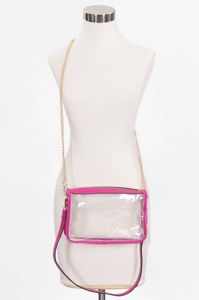 Hana - Clear Rectangle Stadium Concert Crossbody Bag
